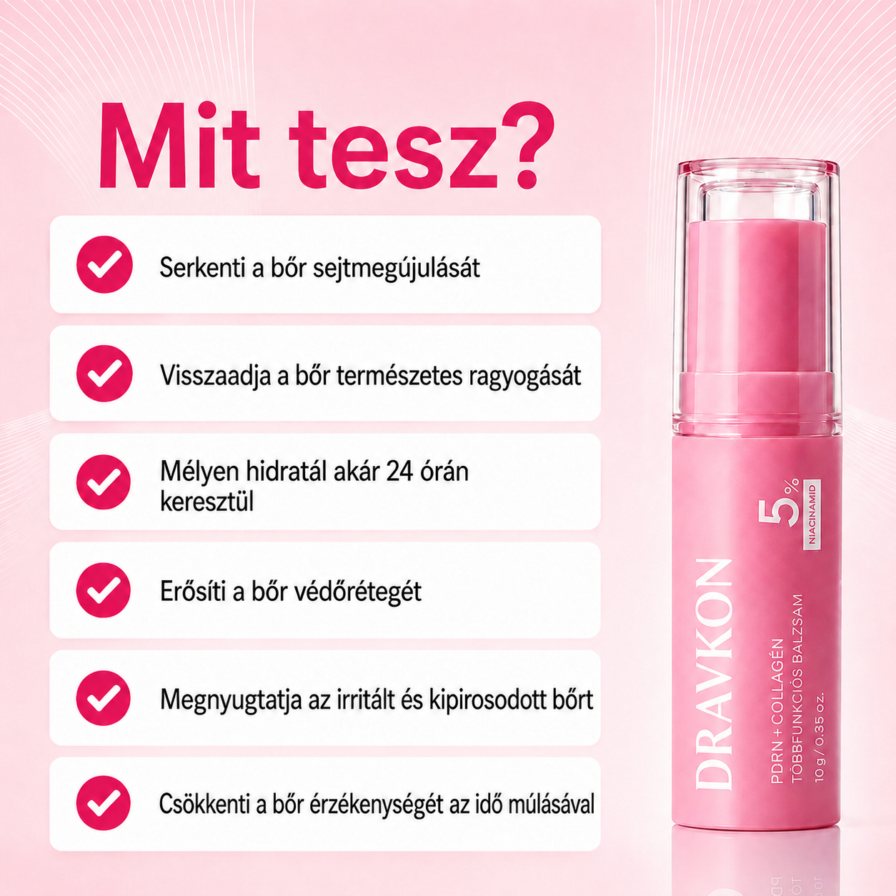 DRAVKON™ PDRN Kollagén Balzsam Stift