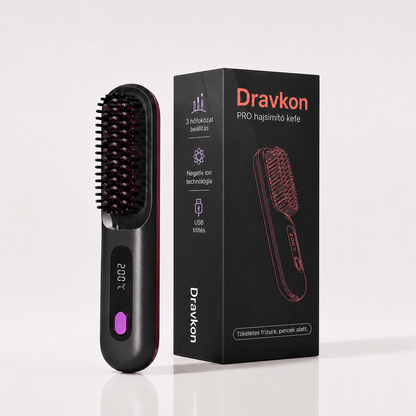 DRAVKON™ Hajsimító Kefe – Rövid Hajra Tervezve